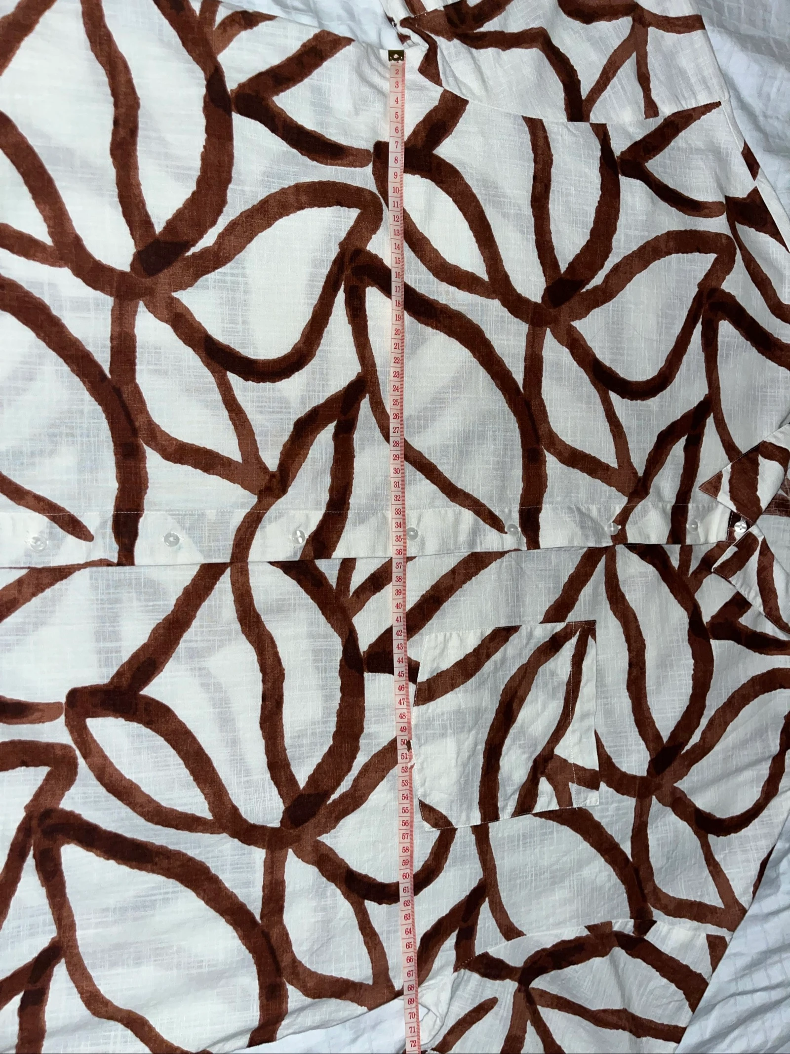 Camisa de manga corta - Kiabi - XXL - Talla grande - Marrón & Blanco - 100% algodón – photo 8
